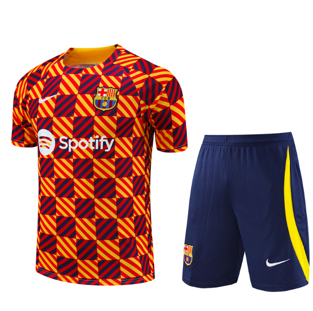 Barcelona Training Outfit Yellow Red - The Football Kit Gods