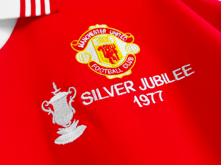 Fanion Vintage Manchester United 1977 Football Anglais