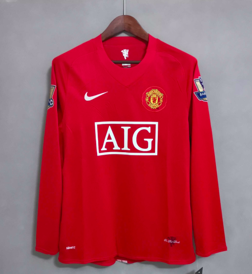 Manchester United Home LS 2007/2008 - The Football Kit Gods